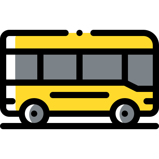 버스 Detailed Rounded Color Omission icon