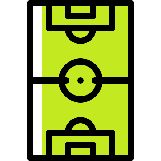 boisko do piłki nożnej Detailed Rounded Color Omission ikona