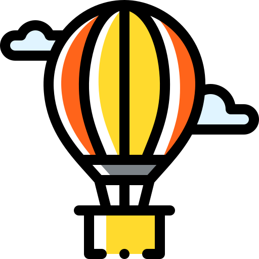 heißluftballon Detailed Rounded Color Omission icon