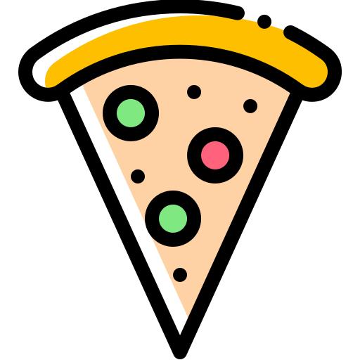 pizza Detailed Rounded Color Omission icono