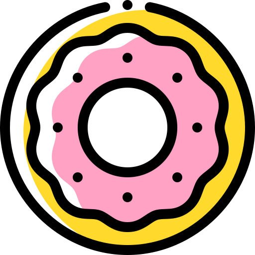donut Detailed Rounded Color Omission icoon