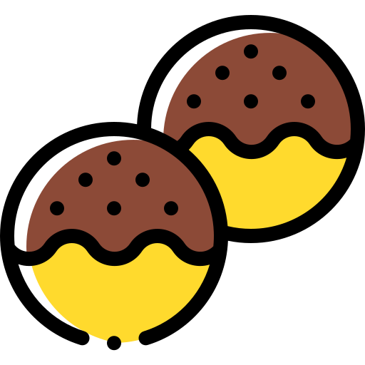 Takoyaki Detailed Rounded Color Omission icon