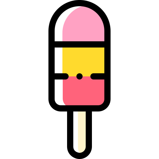 Ice cream Detailed Rounded Color Omission icon