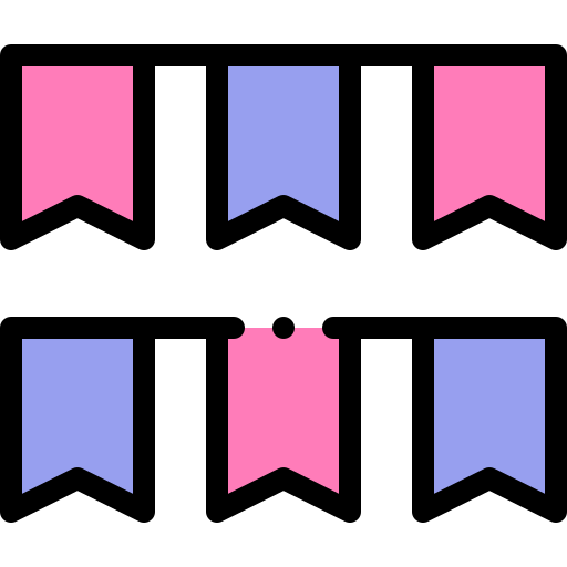 花輪 Detailed Rounded Lineal color icon