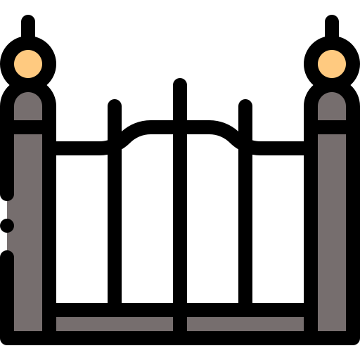 Gate Detailed Rounded Lineal color icon