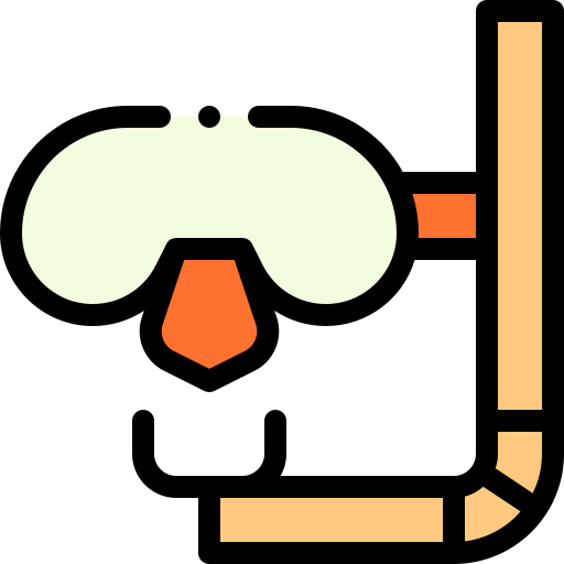 nurkować Detailed Rounded Lineal color ikona