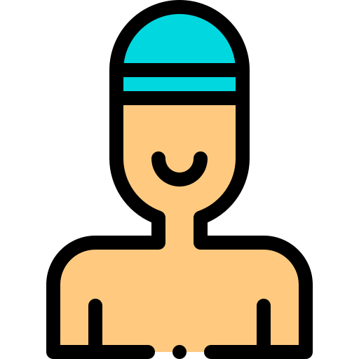 Swimmer Detailed Rounded Lineal color icon