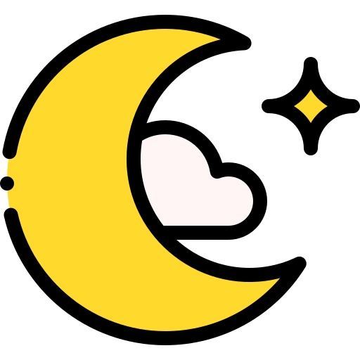 Night Detailed Rounded Lineal color icon