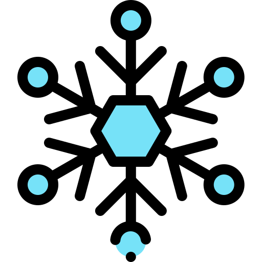 スノーフレーク Detailed Rounded Lineal color icon