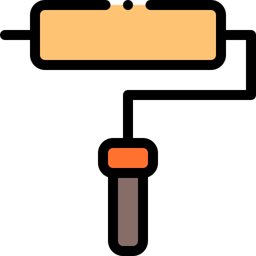 Roller Detailed Rounded Lineal color icon