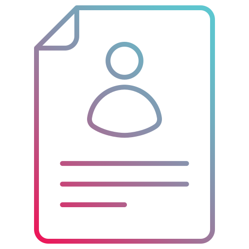 Personal data Generic gradient outline icon