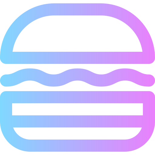 hamburger Super Basic Rounded Gradient icona