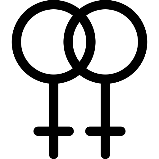 lesbiennes Basic Rounded Lineal Icône