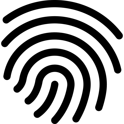 Huella dactilar Basic Rounded Lineal icono