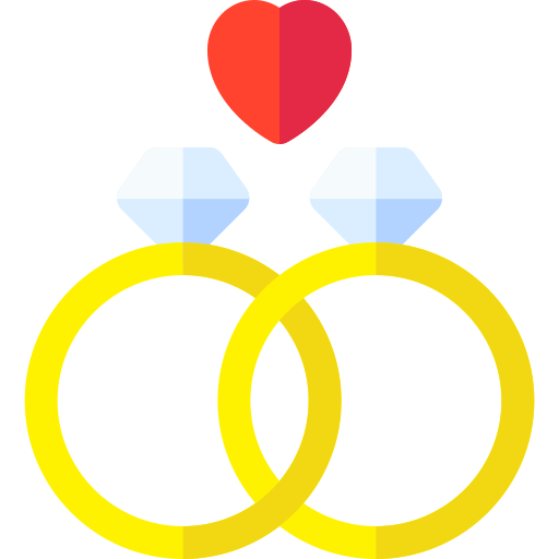 Wedding ring Basic Rounded Flat icon