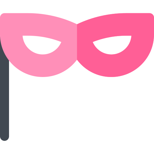 Máscara de carnaval Basic Rounded Flat icono