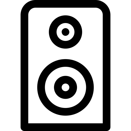 altoparlante Basic Rounded Lineal icona