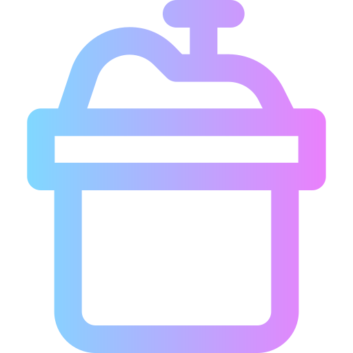 Sand bucket Super Basic Rounded Gradient icon