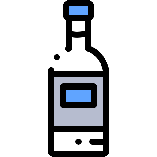 Vodka Detailed Rounded Lineal color icono