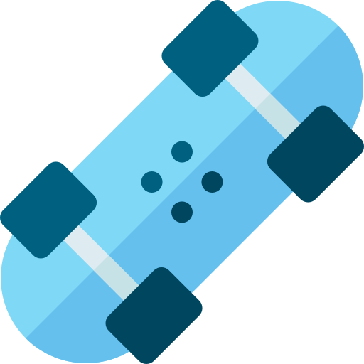 skateboard Basic Rounded Flat icon