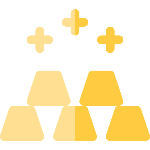 金のインゴット Basic Rounded Flat icon