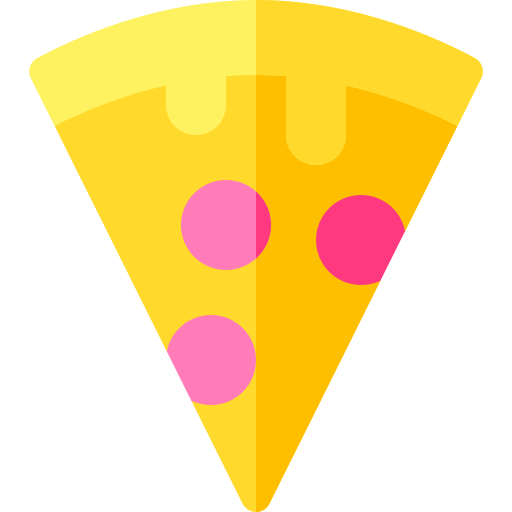 Rebanada de pizza Basic Rounded Flat icono