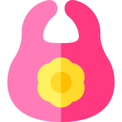 Śliniaczek dla niemowląt Basic Rounded Flat ikona