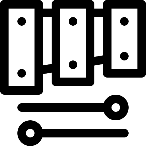 xylofoon Basic Rounded Lineal icoon