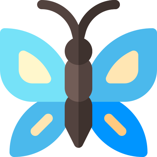 Mariposa Basic Rounded Flat icono