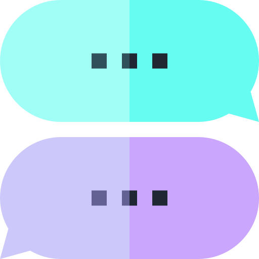 Conversación Basic Straight Flat icono