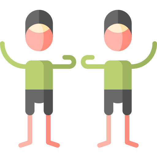 Twins Puppet Characters Flat icon