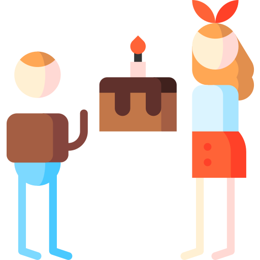 Birthday Puppet Characters Flat icon