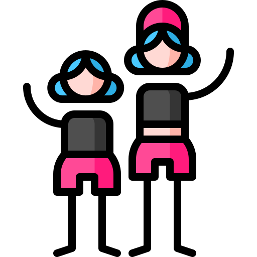 姉妹 Puppet Characters Lineal Color icon