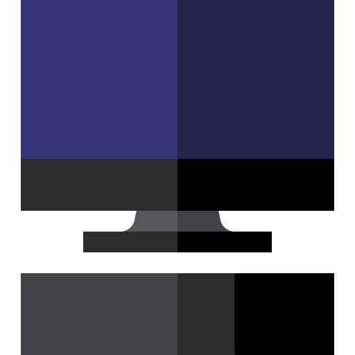computer Basic Straight Flat icon