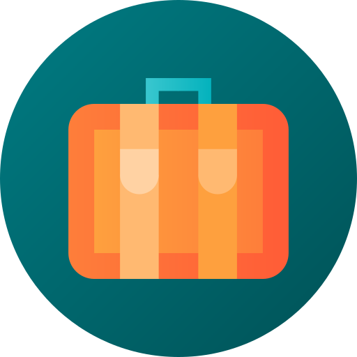 Suitcase Flat Circular Gradient icon