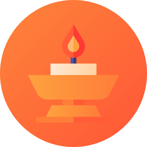 Candle Flat Circular Gradient icon