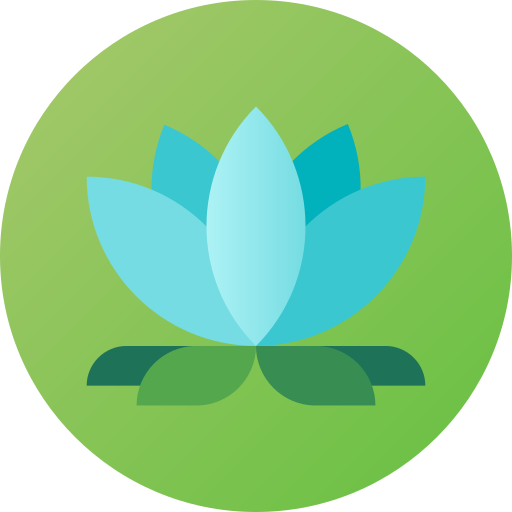 fiore di loto Flat Circular Gradient icona