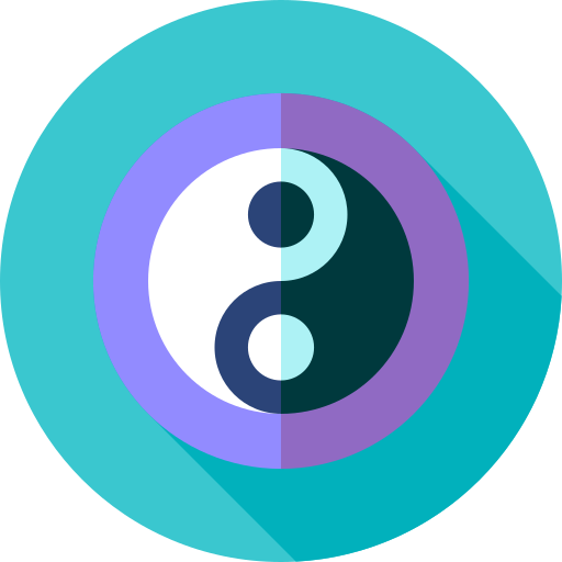 Yin yang Flat Circular Flat icon