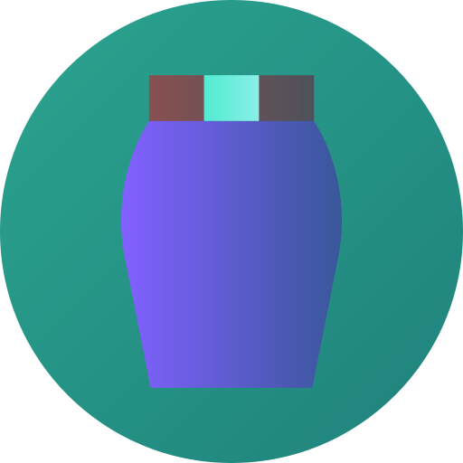 Falda Flat Circular Gradient icono