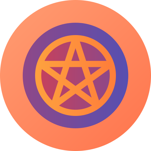 Wicca Flat Circular Gradient icon