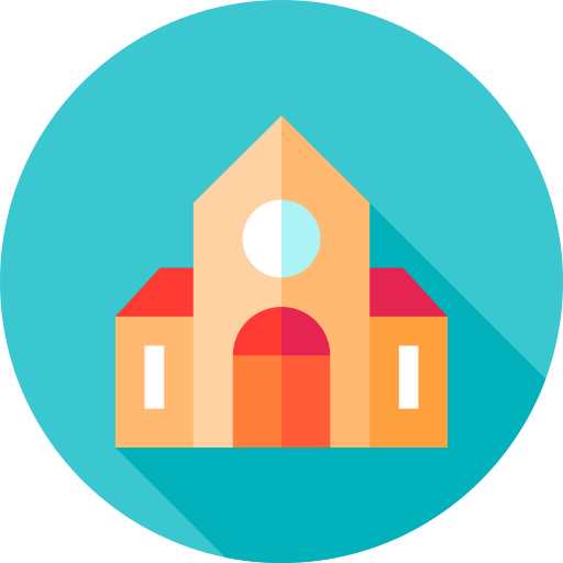 教会 Flat Circular Flat icon