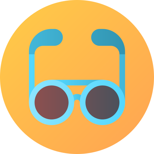 occhiali da sole Flat Circular Gradient icona