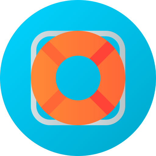 salvavidas Flat Circular Gradient icono