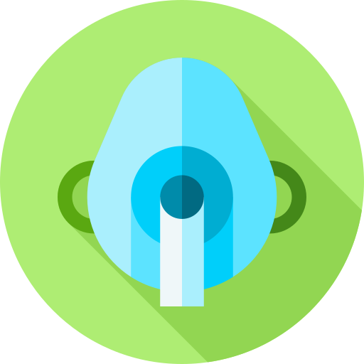 酸素マスク Flat Circular Flat icon