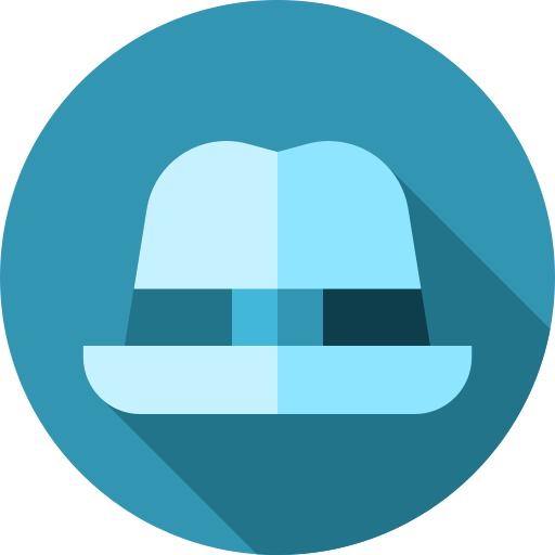 Sombrero fedora Flat Circular Flat icono