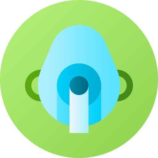 Oxygen mask Flat Circular Gradient icon