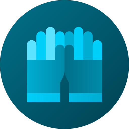 Gloves Flat Circular Gradient icon