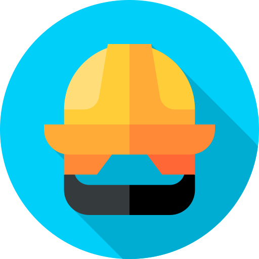 Hard hat Flat Circular Flat icon