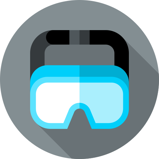 Safety goggles Flat Circular Flat icon