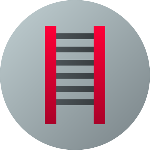 Escalera Flat Circular Gradient icono